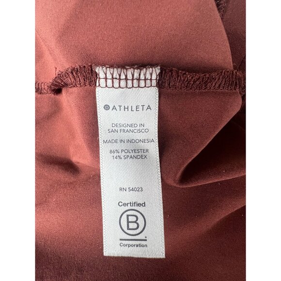 Athleta Skyline Pant II Reddish-Brown Tapered Fit With Tie Waist Size 6P - Picture 5 of 15